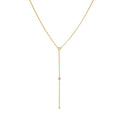 Wholesale Jewelry 925 Sterling Silver Gold Plated Cz Zircon Dainty Cubic Zirconia Pendant Necklaces Y Bezel Lariat Necklace