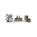 Customizable 2/3/4 Way Chrome Plated Glass Cube Connector Nylon Screws Adjustable Size Efficient Display Supermarket Supplies