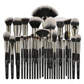 BEILI 35pcs Wooden Handle Makeup Brush Set with Private logo Professional Makeup Brushes Natural Hair