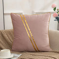 Amity Velvet Luxury Muilti-color Sofa Pillow Cover Home Decor Throw Pillow Case Cushion Cover With Gold Strip Design