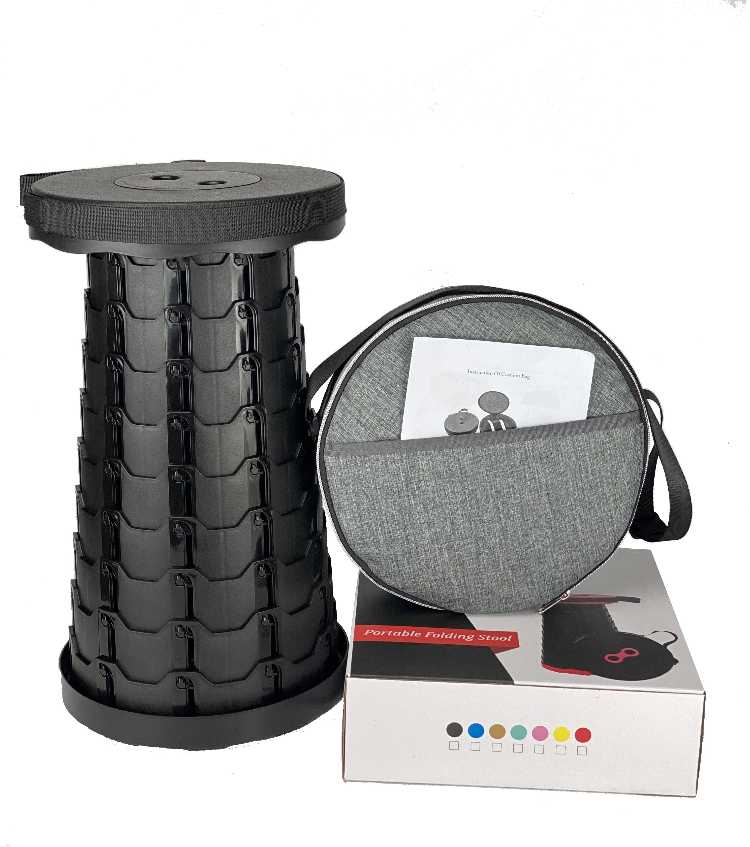 Outdoor Travel Portable Stool Plastic Retractable Folding Easy Carry Telescopic Stool