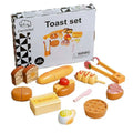 2026 New Design Children Wooden DIY  Simulation Toast Set Magnetic Cutting Game Educational Cooking Kitchen Toys for Kids