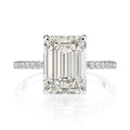 Bridal Jewelry White Gold Plated Geometric Rings Women Shining Micro Inlaid Cubic Zirconia CZ Square Engagement Ring