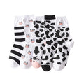 Wholesale Trendy Cute Cow Print Pattern Socks Women Novelty Funny Cotton Crew Socks