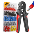800PCS 22-10AWG HSC8 6-4 Insulated End Connector Crimper Plier Set Cord End Bootlace Ferrule Terminals Wire Crimping Tool Kit
