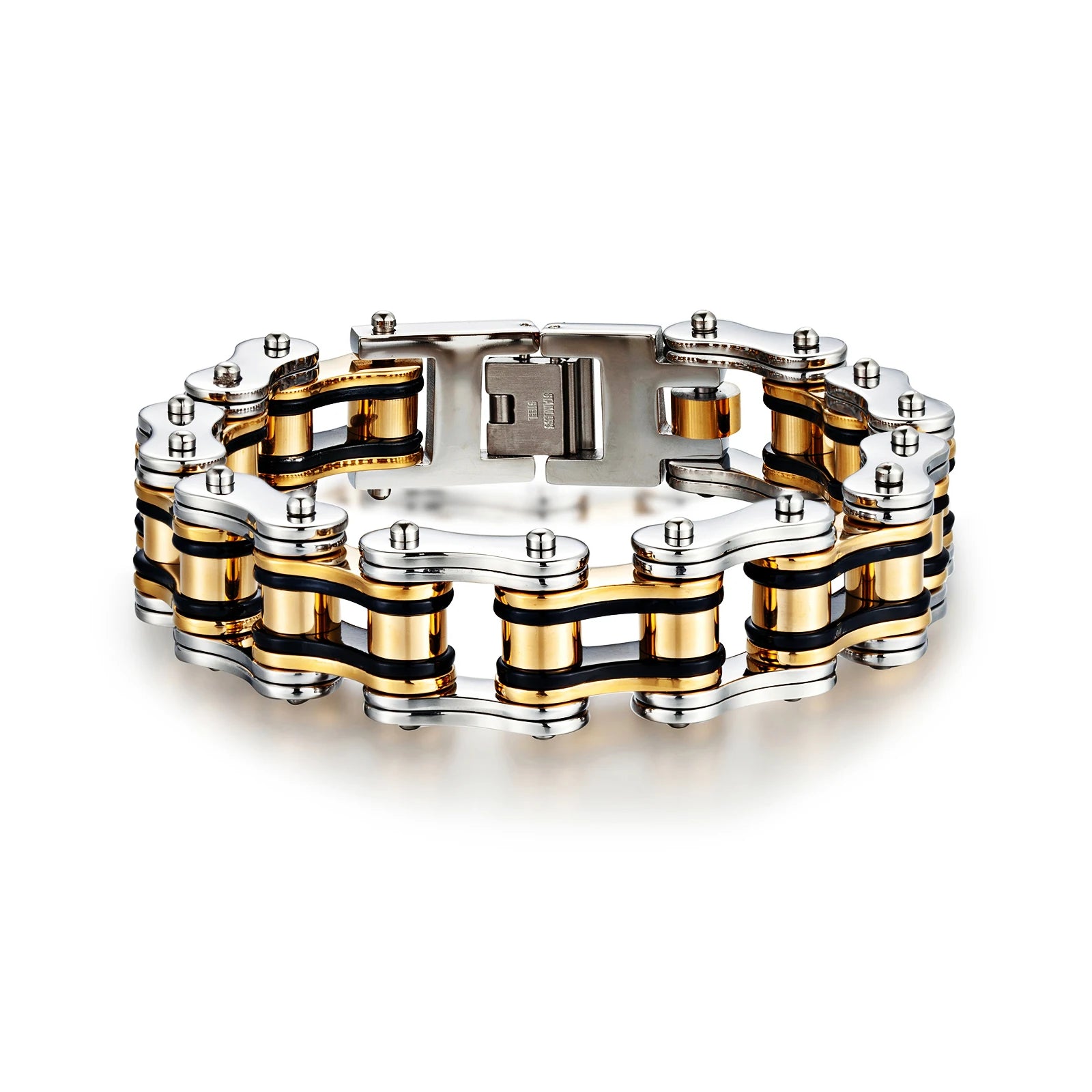 Hip Hop Man Bracelet Stainless Steel Jewelry Classic Bike Chain Bracelet Jewelry Motorcycle Man Bracelet