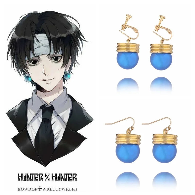 Anime Products Cosplay Full Time Hunter X Hunter Phantom Head Kulolo Earrings