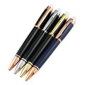 Luxurious Custom Epoxy Logo Rare M Walker Pen Resin Chrome Black Doue Pen Crystal Top Epoxy Roller Ball Pens for Men Gift