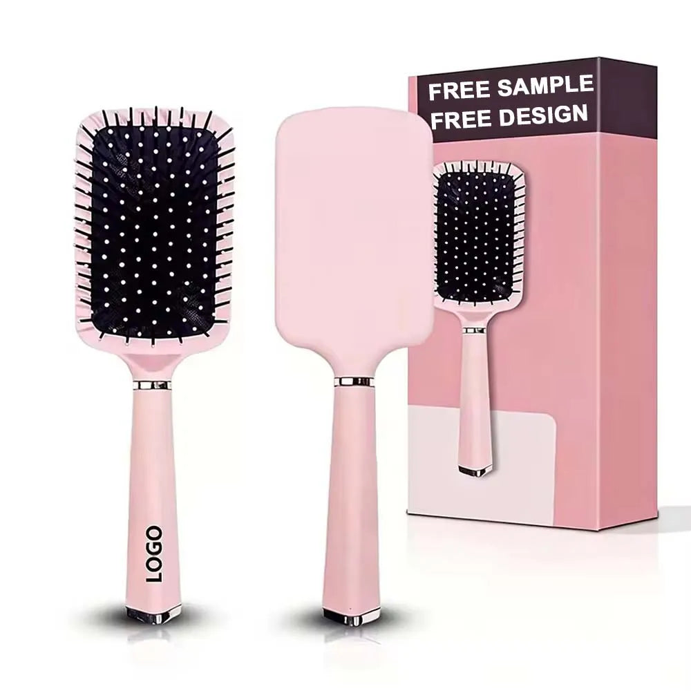 Custom Logo Air Cushion Comb Hair Straightener Brush with Soft Bristles Massage Hair Brush Curly Hair Brush for Hair Styling