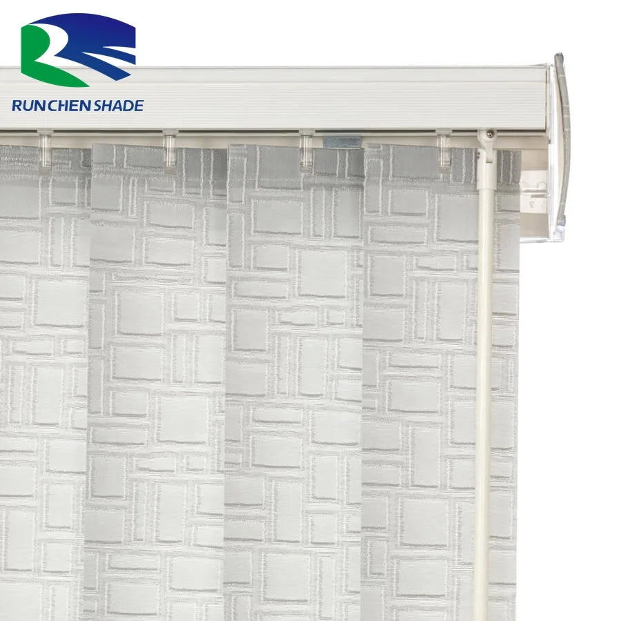 Factory China Motorized Vertical Blinds Electric Slats for High Windows Built-In Installation Plain Horizontal Vertical Curtains