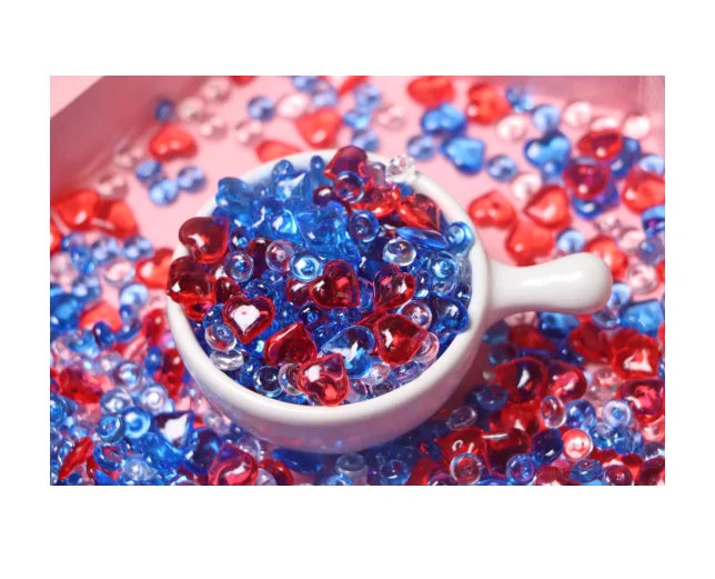 Clear Red Blue Fish Bowl Beads for Vase Arts Craft Filler DIY Charms Slime Supplies Decoration