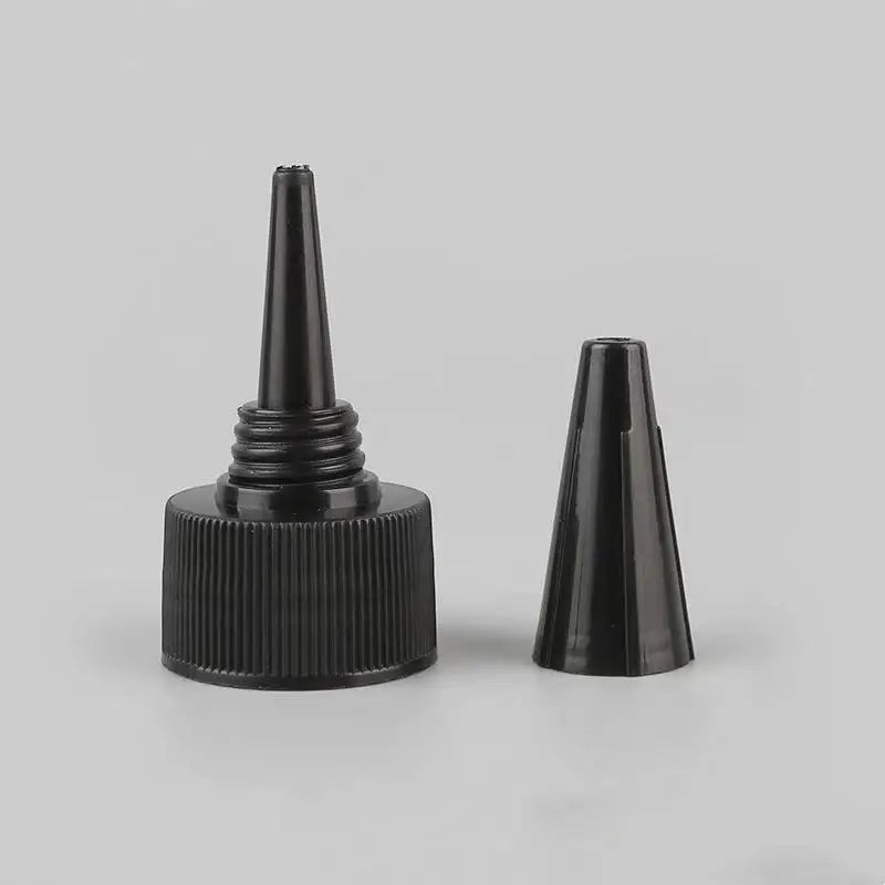 Lids New Design Customized Color 28/410 Twist Top Plastic Screw Cap Glue Bottle With Pointed Mouth Cap