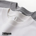Tshirts Embroidered  280gsm 300gsm 320gsm Heavyweight 100% Cotton Blank T-shirt With Custom Printing Logo Capped Sleeve t Shirt