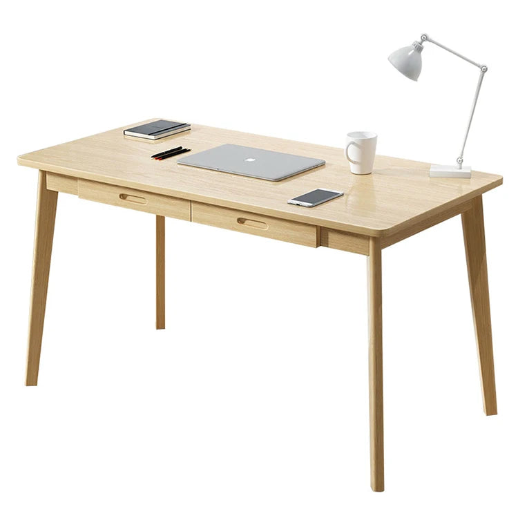 Bedroom Dormitory Simple Wooden Leg Study Computer Desk Chair with Drawer MegaBDM