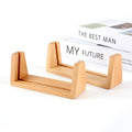 Display Rack Acrylic Solid Wood Base Menu Holder Wooden Stand Double-sided Display Stand Advertising Card Holder Table Decor