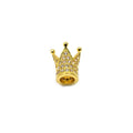 Hot Selling King Crown Shape Beads Charm Pendant Fashion Jewelry Cubic Zircon Pave Crown Shape Charms for Making Bracelets