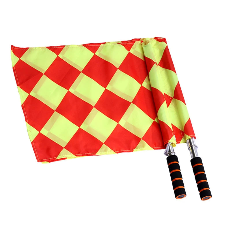 Wholesale Custom Polyester Personalized Event Referee Flag Printing Double Sided Soccer Linesman Sideline Signal Flag