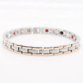 Fashion Silver + Gold Bio Magnetic Bracelet Energy Magnetic Bracelet for Men and Women