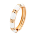 Daili Wholesale White Bracelet with Rose Gold Trim Bangle for Girl Jewelry Bangle Custom Bangles