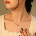 Fashion Stainless Steel Hoop Knot Necklace Popular Stainless Steel Jewelry Custom 18K Gold Plated Love Knot Necklace for Women