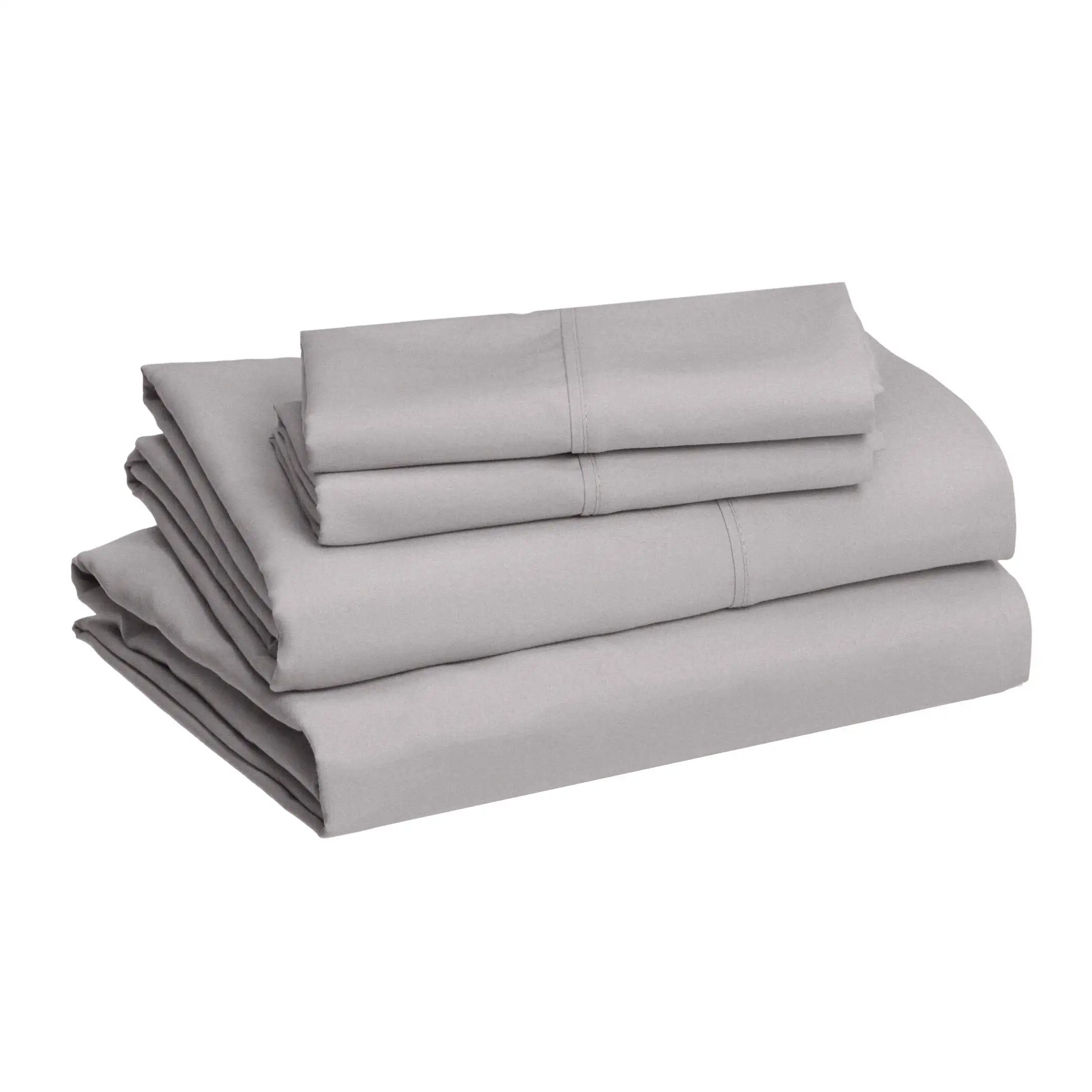 Wholesale Custom Luxury Super Soft Brushed Microfiber Fabric Bed Sheet Set for Bedroom