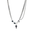 Faced Hematite Natural Stone NK Stainless Steel Chain Necklace STN033