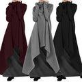 CCY 2023 New Style Muslim Clothing Women's Modest Long Robe Abaya Islamic Hoodie Autumn Winter Warm Hoodie Sweatshirt for Women
