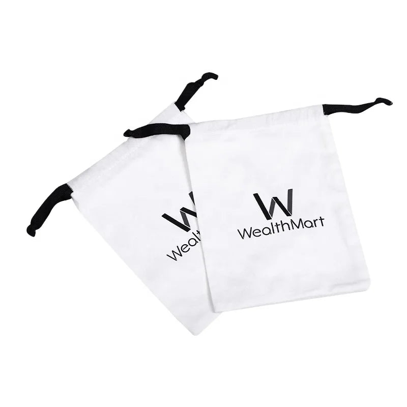 Customized Canvas Drawstring Storage Bag Jewelry Cotton Scented Bags White Gift Packaging Small Cloth Pouch
