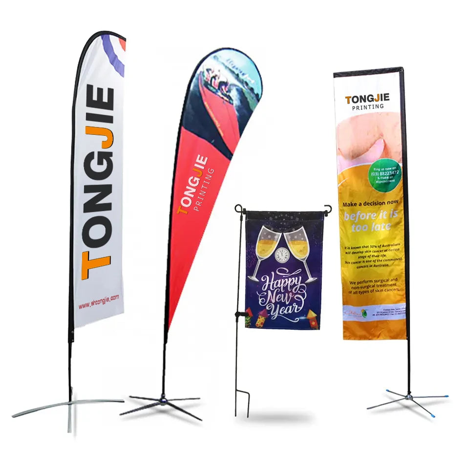 Outdoor Custom Logo Design Printing Advertising Beach FlagFeather Flag  Teardrop Flags and Banners