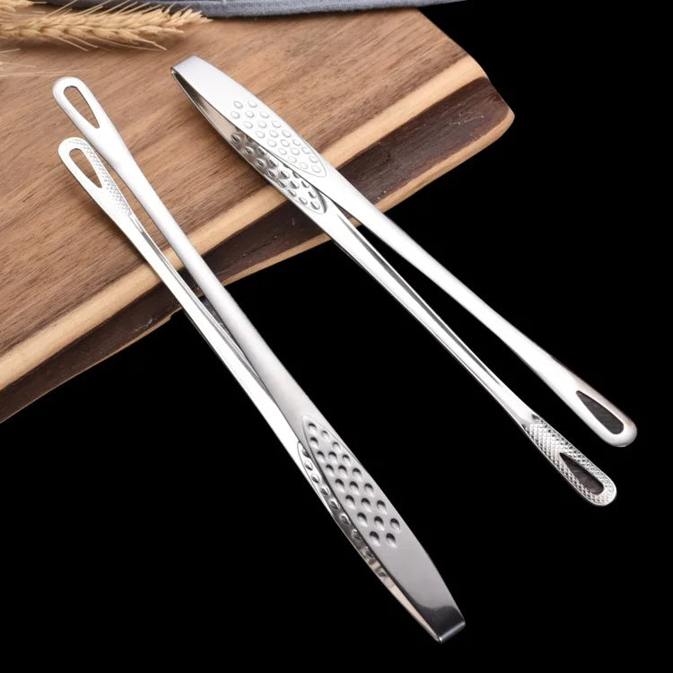 Hot Sale Korean BBQ Tongs Baking Bread Cake Ice Food Tongs 304 Stainless Steel Mini Grill Tongs Kitchen Utensils