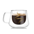 Customizable Logo 200ml Borosilicate Double Wall High Quality Home Bar Glass Coffee Tea Mug Handle for School Back School Gifts