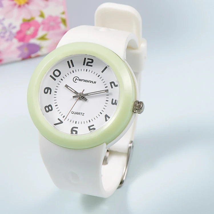 Mingrui Hot Selling Children's Business Gift Watch Kids Wristwatch Glass Pointer Hands Japan Quartz Movement Water Resistant