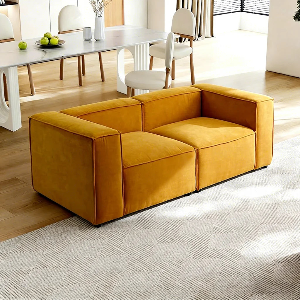 OEM ODM Sectional Sofa Living Room Velvet Corduroy Linen Fabric Luxury Modular Sofa Couch Modular Modern Hotel Lobby Apartment