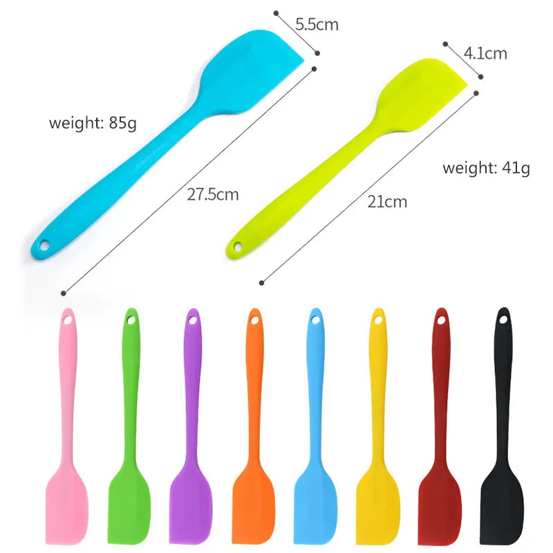 Wholesale Custom Printed Heat Resistant Silicone Non-Stick Kitchen Spatula Cream Mixing Baking Set