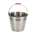 SS201 20L 16L 12L 10L 8L 6L 5L 4L Portable Stainless Steel Round Fishing Bucket Pail with Handle Water Bucket