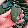 Huiying Moss Agate Gua Sha Board Jagged square Shape Massage Stone
