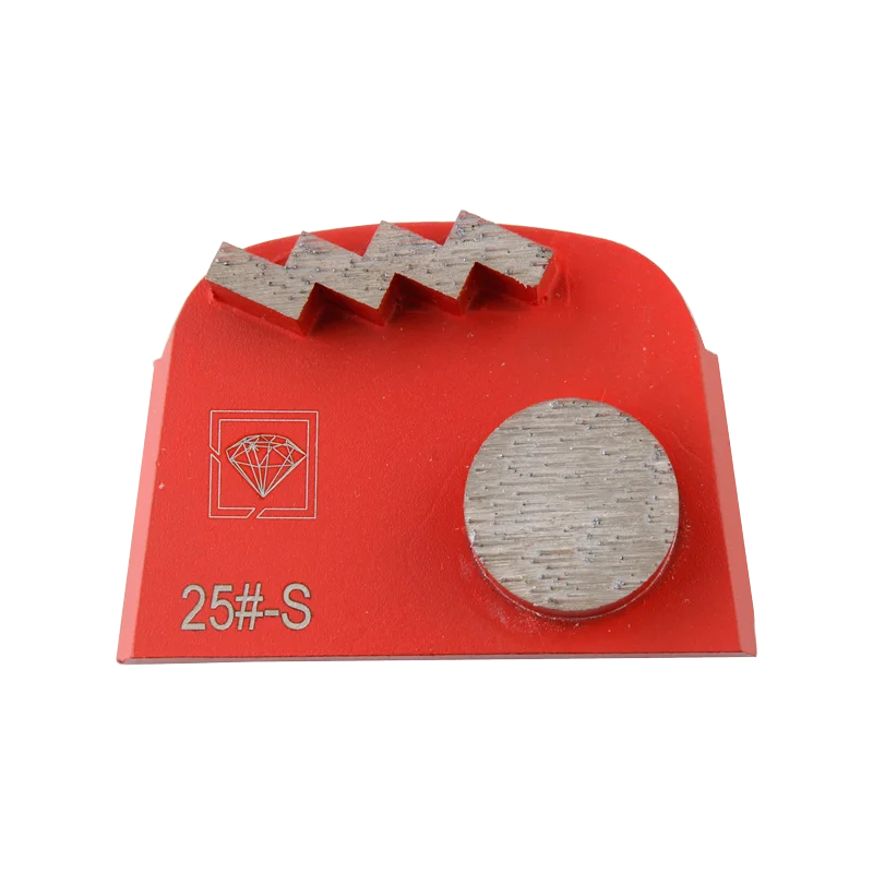 High Hardness Trapezoid Diamond Grinding Shoe with 2 Arrow Segments OBM & OEM Customizable for Concrete Floor & Stone Grinding