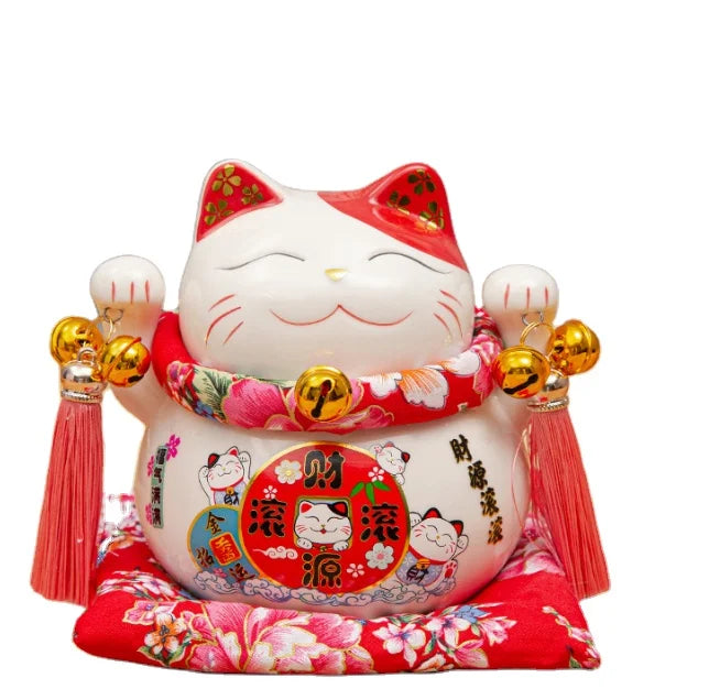 7-inch Lucky Cat Creative Home Furnishings Ceramic Piggy Bank