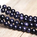 Hot Sale 4-12mm Dark Blue Sandstone Beads Natural Stones for Bracelets Making