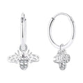 New Design 18K Gold Plated Cubic Bee Earring Unique 925 Sterling Silver Bee Huggie Earring for Women Jewelry