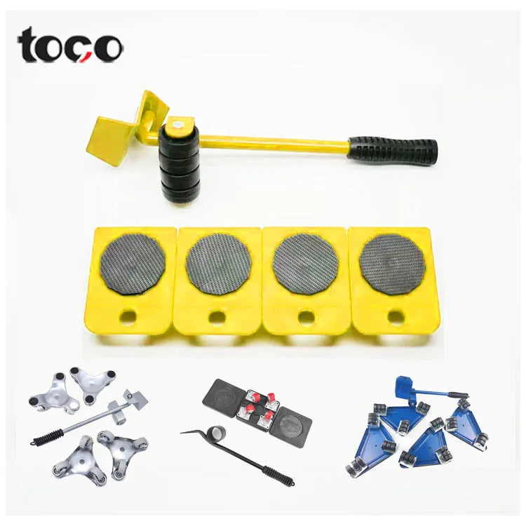 Toco 5 Pcs/set Heavy Furniture Appliance Lifting Mover Roller Universal Heavy Furniture Roller Universal Wheel Mover Tool