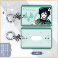 Anime Man Genshin Impact Keychain Women's Key Ring Acrylic Chain Pants Pendant General Raiden Key Holder Brelok Made Plastic