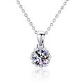 Fine Jewelry 925 Sterling Silver Snowflake Pendant Necklace Statement Moissanite Christmas Necklace for Women Gifts