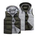 LAYENNE Mens Outdoor Windproof Letter Pattern Duck Puffer Vest ODM Custom Winter Plus Size Black Woven 100% Polyester Vintage