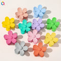 Zenper Large Flower Shape Hair Claw Clip Bright Solid Color Hair Jaw Claw for Woman Thick Hair