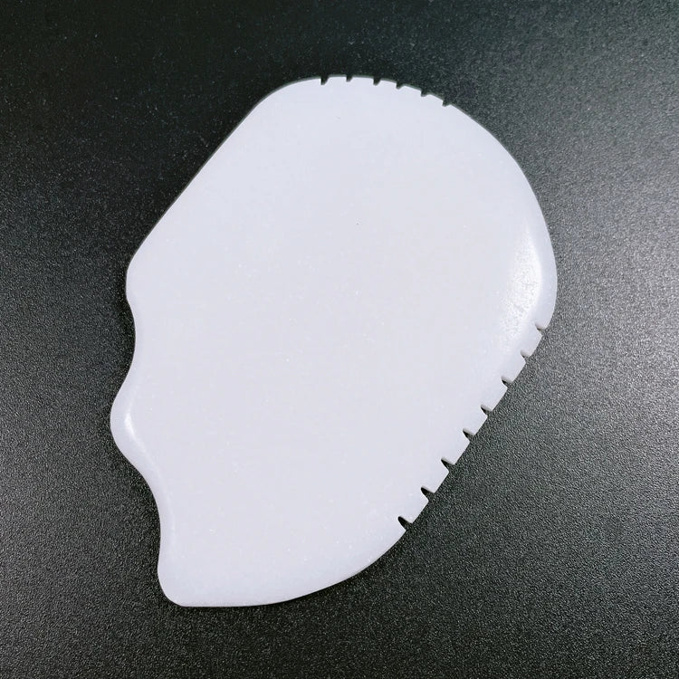 Huiying OEM Best Factory Price Custom Logo White Jade Spiky Shape Gem Gua Sha Scraping Massage Tool