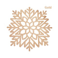 Ychon Snowflakes Non-Slip PVC Place Mat Waterproof Oil-Proof Table Mates Washable Wipeable Placemat for Wedding Decoration Mat