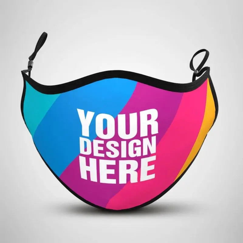 Wholesale Reusable Fabric Sublimation  Mask Custom Logo Print Customize logo Face Mask