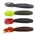 WEIHE 9cm 10g 5pcs/bag 4 Colors Soft Fishing Lure Artificial Sinking Bait With Squid Tail PVC Material Lures