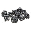 DESKJOY 10-Sided Acrylic Educational Polyhedral Dice 0-9 Numbers & Pearl Grain Black for DND Games